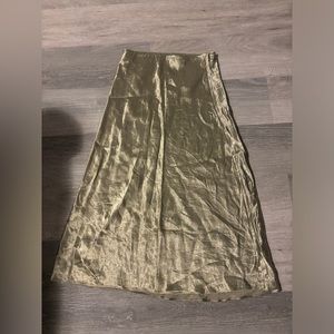 Babaton Slip Satin Midi Skirt